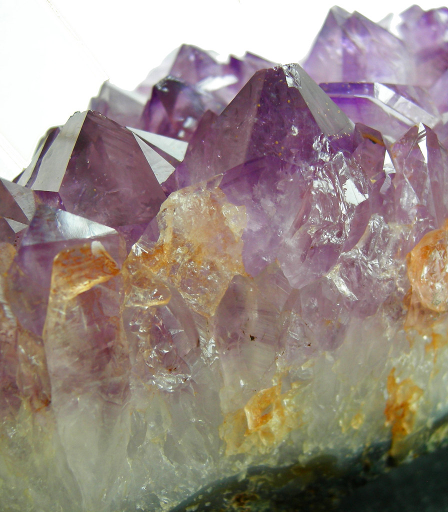 amethyst crystals close up
